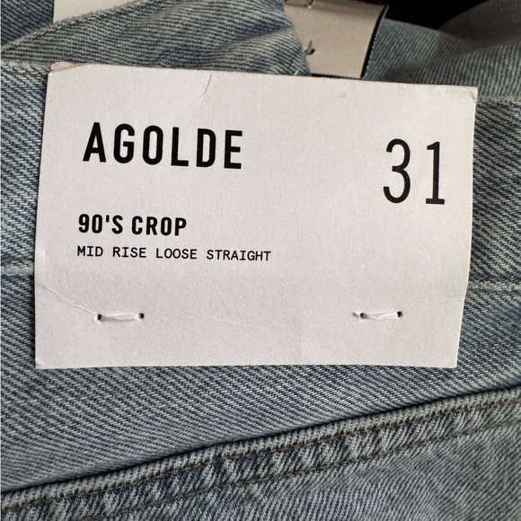 AGOLDE•'90s Ripped Mid Rise Crop Relaxed Straight
Leg Jeans
NWT•Sz 31=12 - Picture 6 of 9